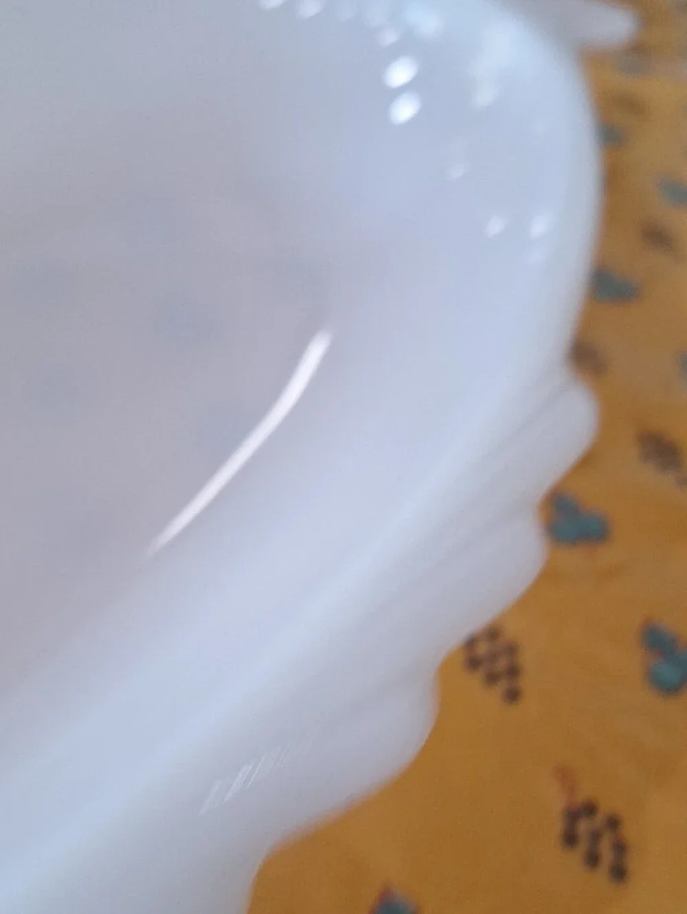 Vintage GlasBake white milk glass fish-shaped serving platter